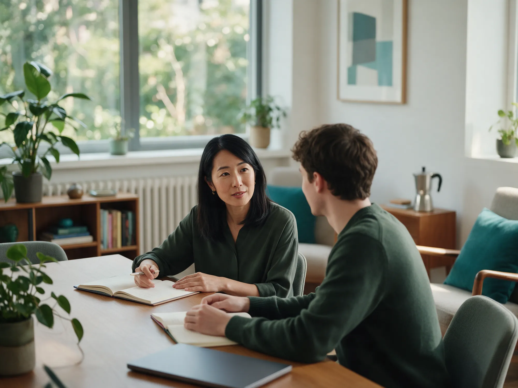 Data protection lead talking through consent rules with a colleague