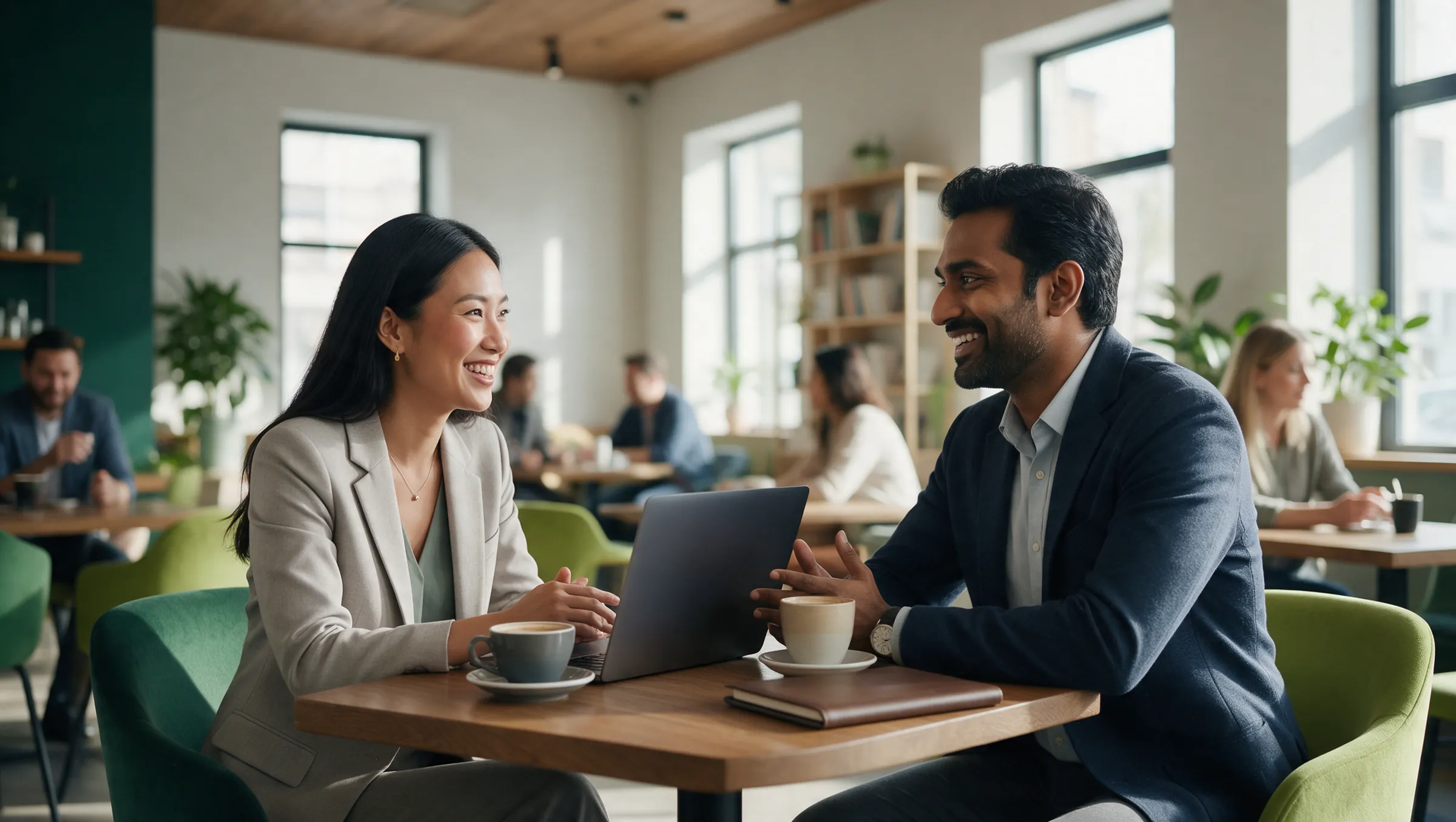 A relaxed first call between a business owner and Outbuy
