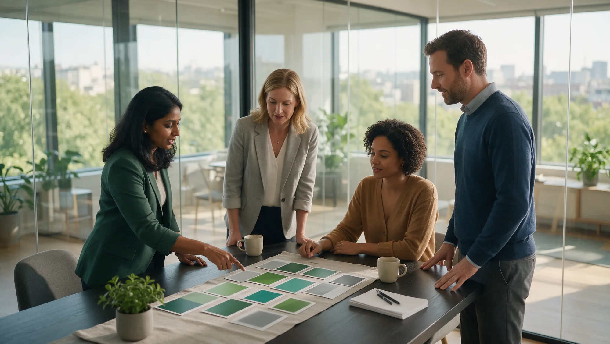 Outbuy solution lead walking a client team through a project plan