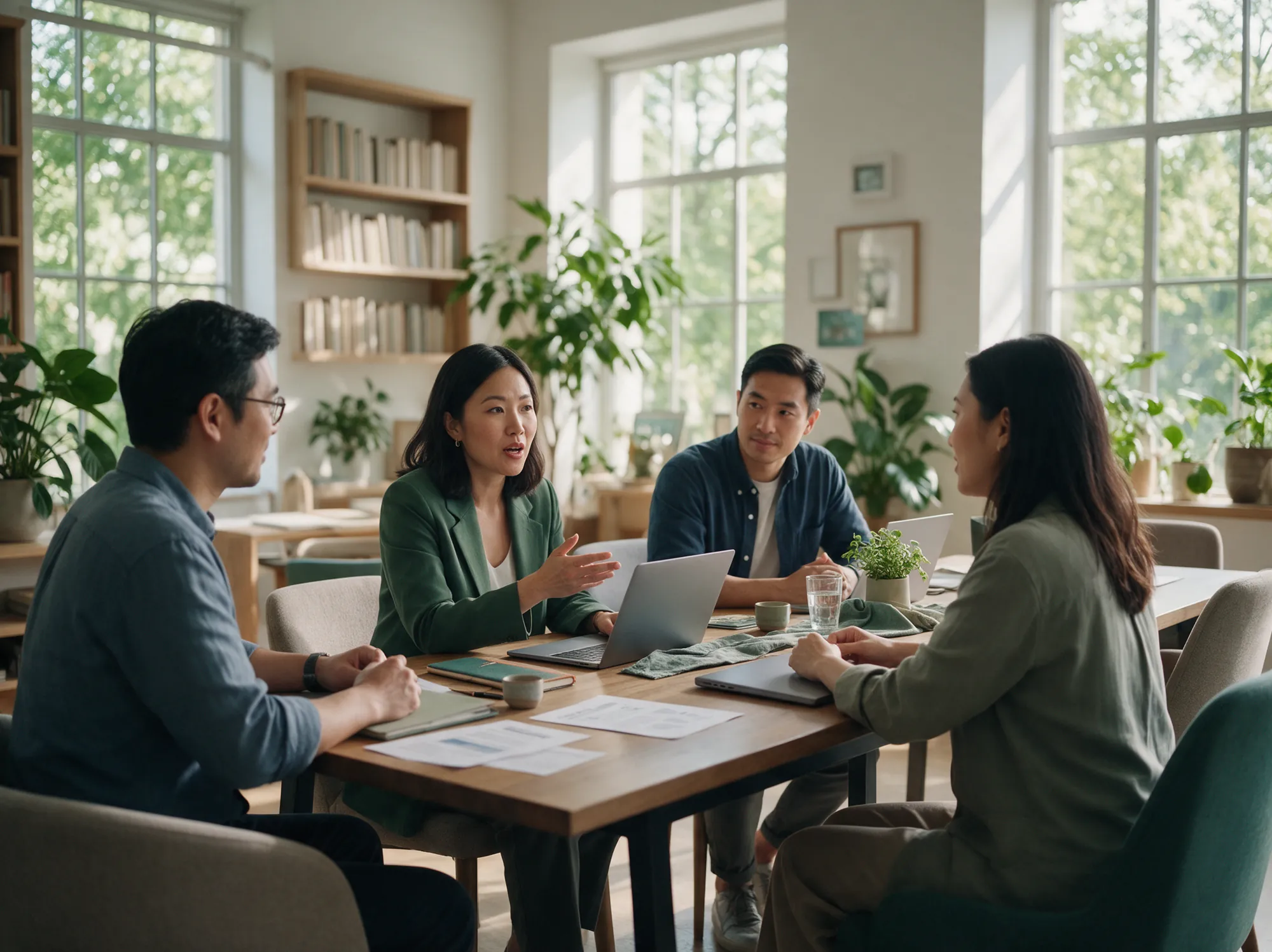Client and operations team in a monthly performance review